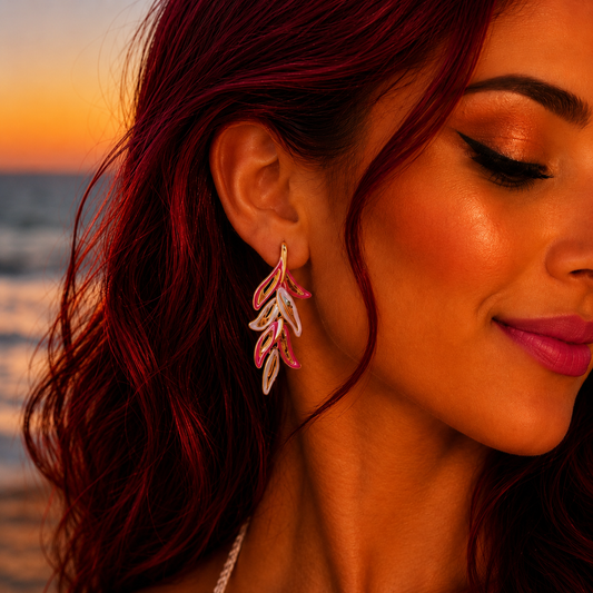 🍃Boucles d'oreilles Léana, Éclat Sauvage 🍃
