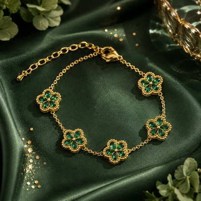 🌸 Bracelet Fleur de Lumière Dorée 🌸