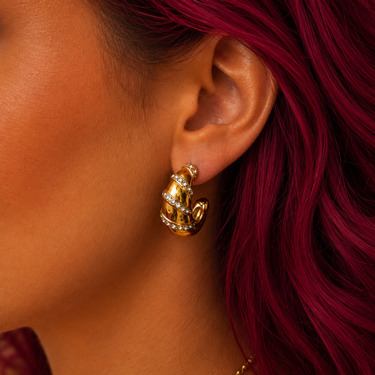 💫 Boucles d'Oreilles Éloria Dorée