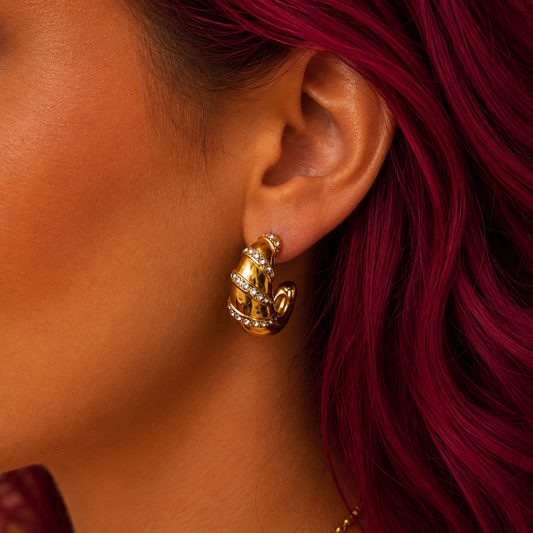 💫 Boucles d'Oreilles Éloria Dorée