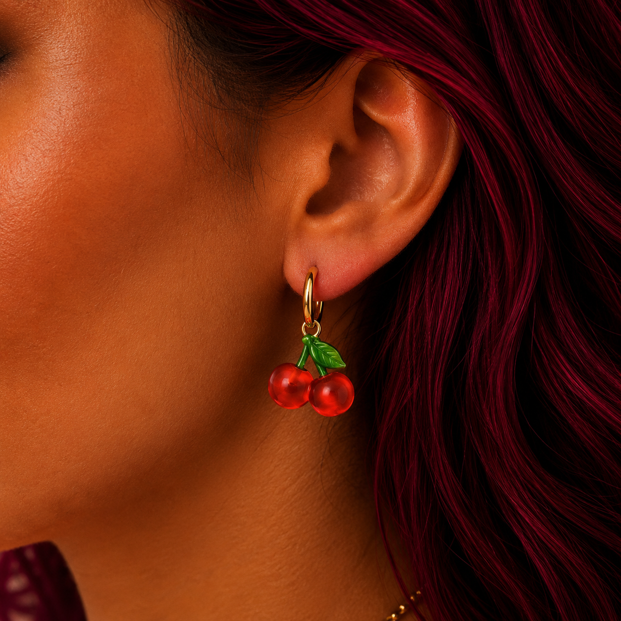 🍒Boucles d'oreilles Douce Cerise 🍒