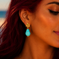 💧 Boucles d'oreilles Bleu Céleste 💧