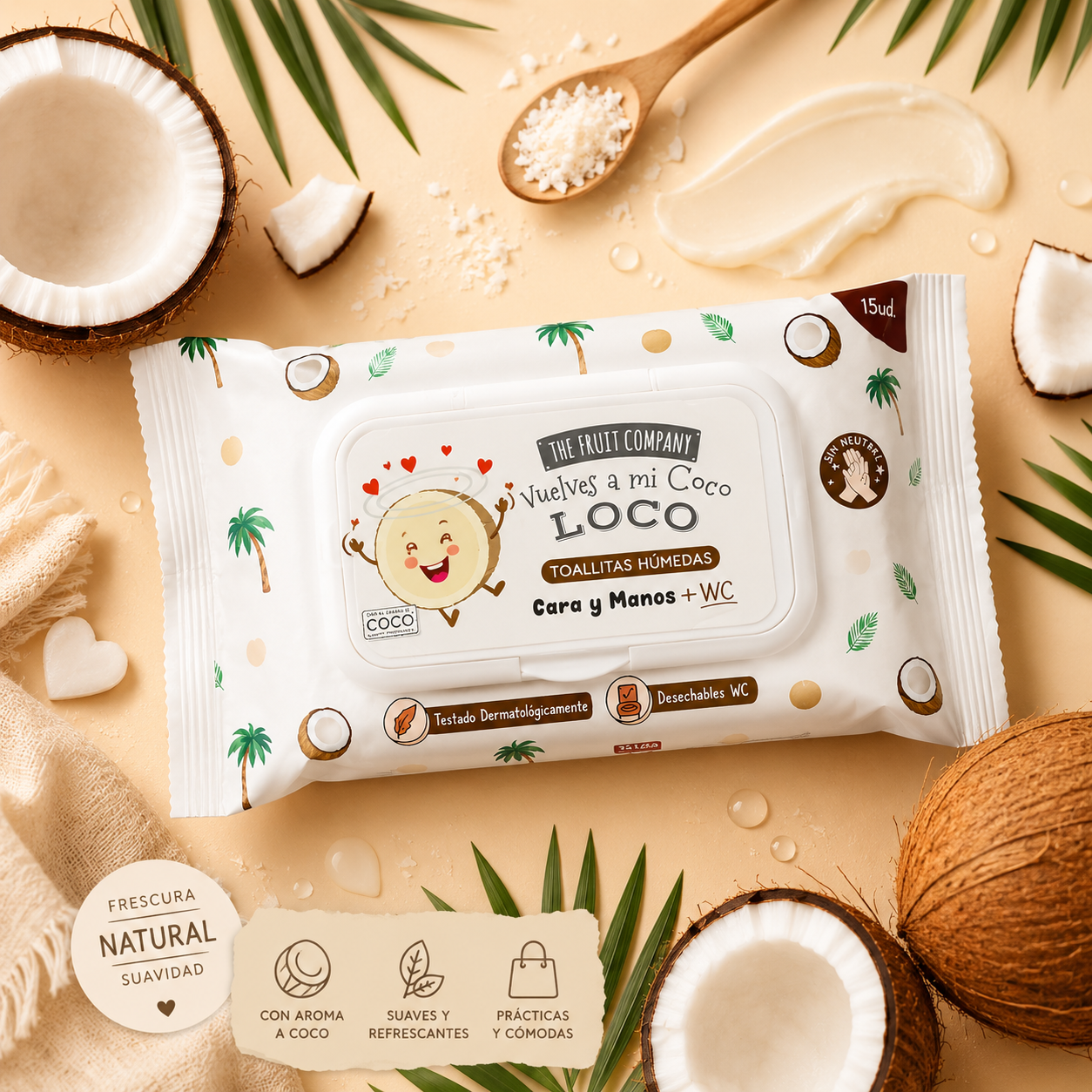 Lingettes Désinfectantes Parfum Noix de Coco