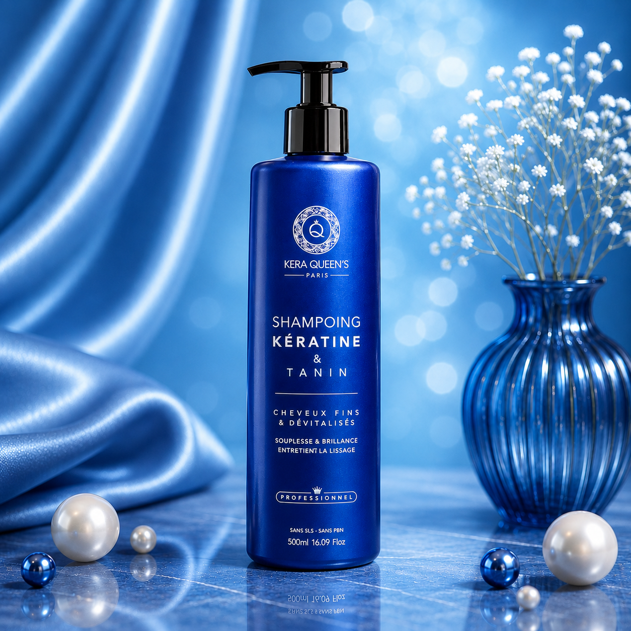 Shampoing Tanin & Kératine Sans Sulfate & Sans Parabène