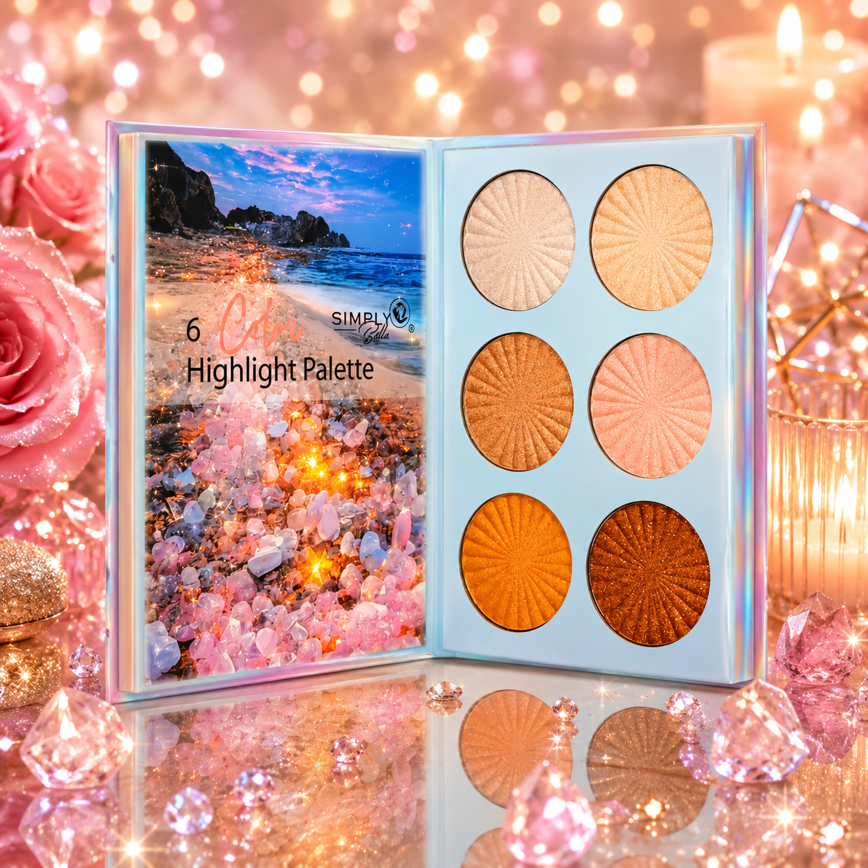 💖 Palette de Fards à Paupières Coquette Book Simply Bella – 24 Couleurs 💖